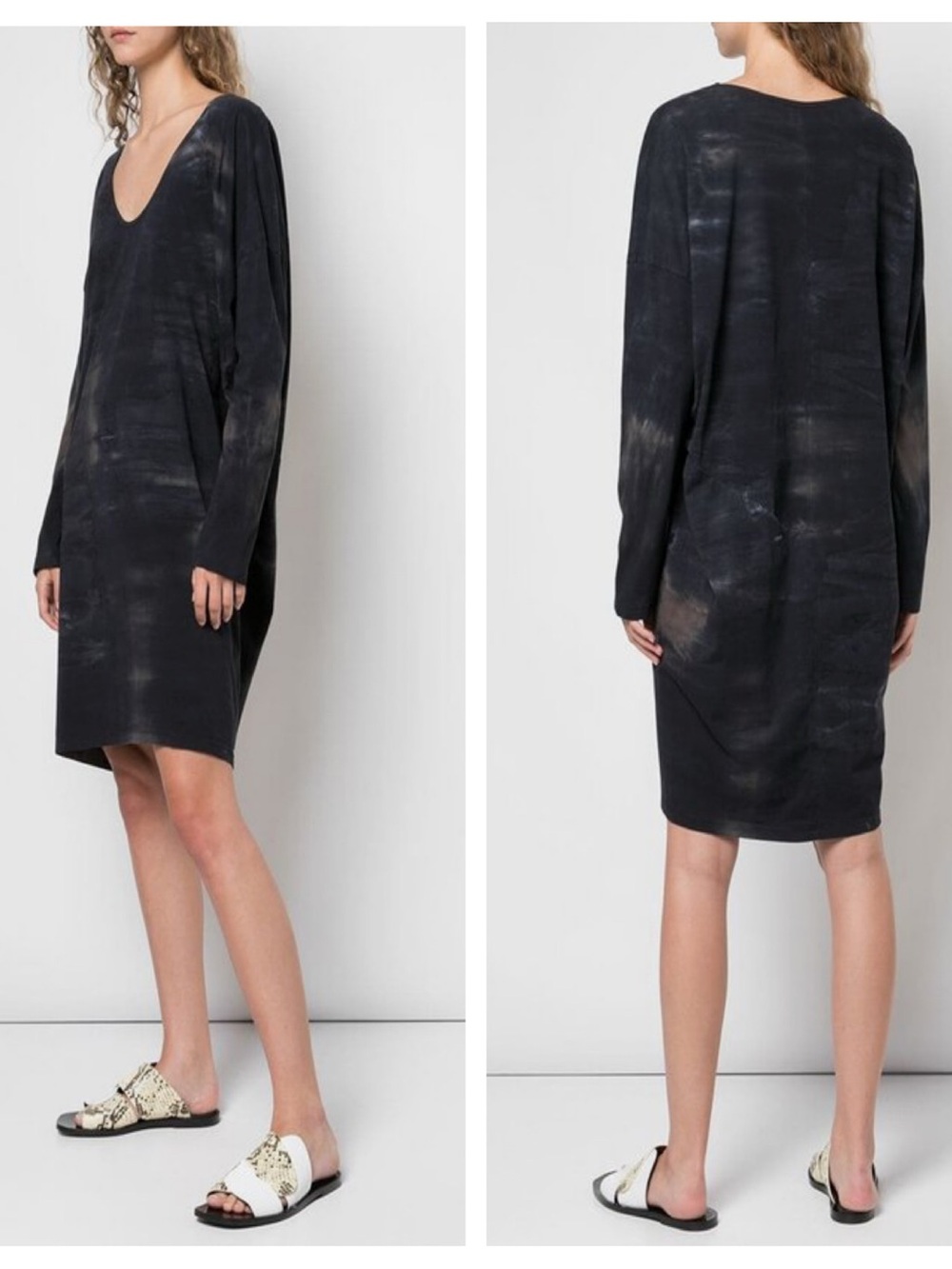 Raquel Allegra Raglan Midnight Tie-Dye Dress Size 0(XS)